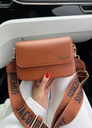 Сумка жіноча jacquemus le carinu brown 22х15х5