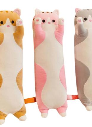 Мягкая игрушка – обнимашка кот батон · подушка антистресс, 130 см4 фото