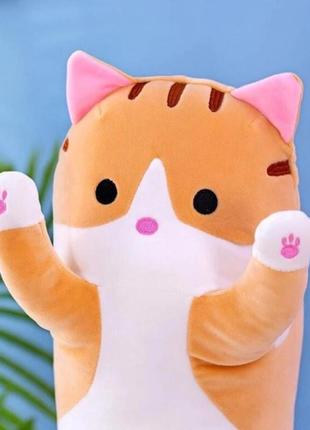 Мягкая игрушка – обнимашка кот батон · подушка антистресс, 130 см8 фото