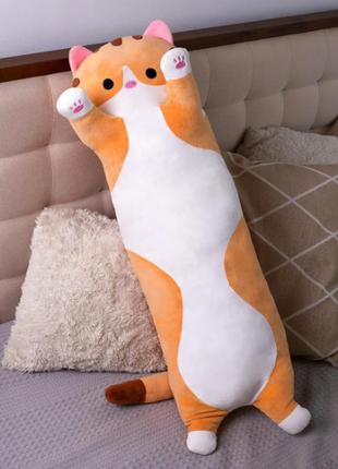Мягкая игрушка – обнимашка кот батон · подушка антистресс, 130 см2 фото