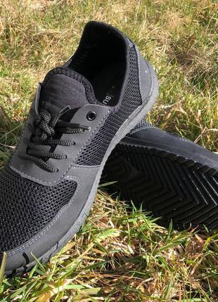 Чоловічі кросівки із сітки 45 розмір. модель 45612. dx-537 колір: чорний10 фото