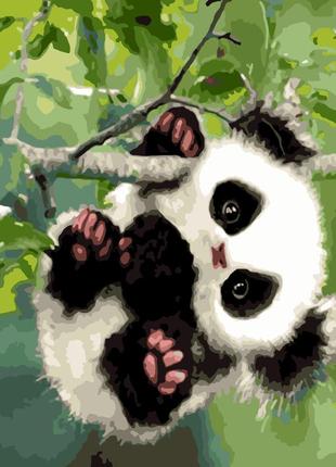 Картина по номерам origami пандочка на ветке lw 087 40*50 производство украина