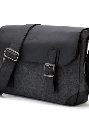Мужская сумка через плечо кожа и парусина rag-6002-3md tarwa