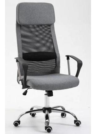 Крісло офісне на колесах bonro bn-002-2 сіре
