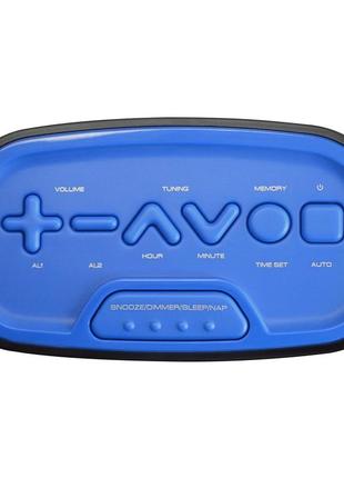 Часы настольные с радио technoline wt465 black/blue (wt465 blaue)3 фото