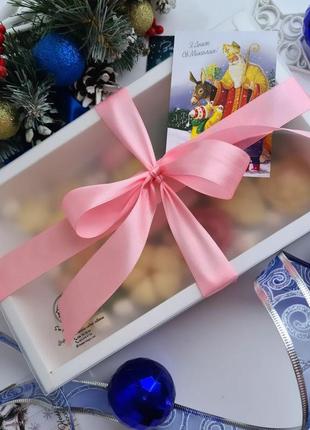 Подарочный бокс до дня св.миколлая, конфеты ручной работы