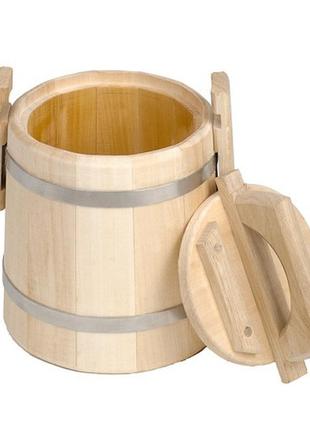 Кадка из липы для меда, кадка липовая 30 л., обручи-нержавейка
