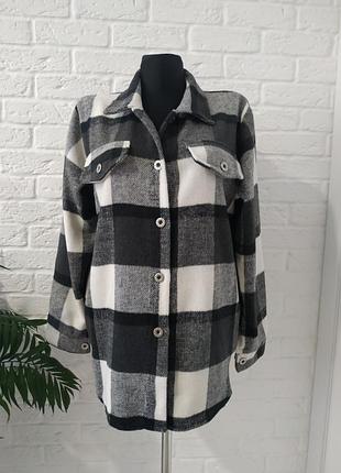 Кашемировая рубашка кардиган в клетку норма италия