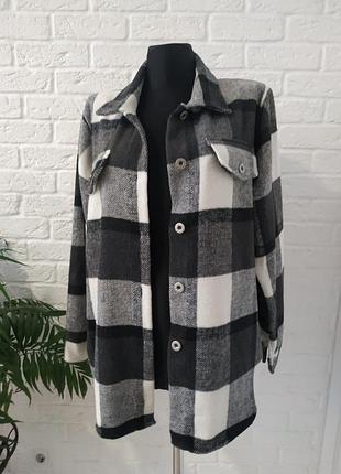 Кашемировая рубашка кардиган в клетку норма италия