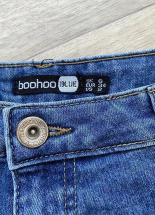 Стильные джинсы скинни высокая посадка mom skinny hight weist boohoo2 фото
