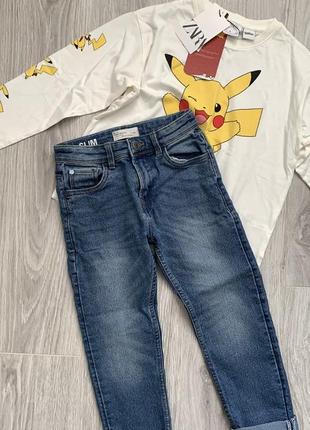 Джинсы slim стрейчовые на мальчика 7 лет