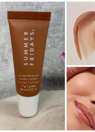 Бальзам з олією для зволоження і блиску губ summer fridays lip butter balm відтінок iced coffee
