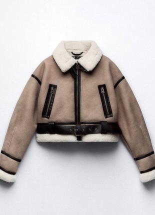 Дубленка в стиле zara