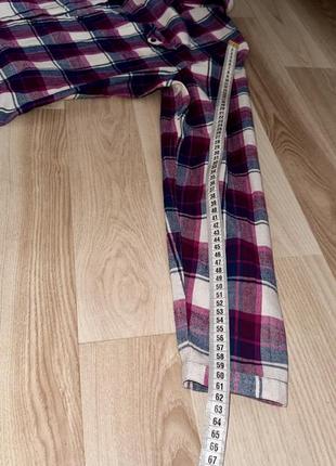 Рубашка в клетку рубашка розово синяя белая тренд 🔝9 фото