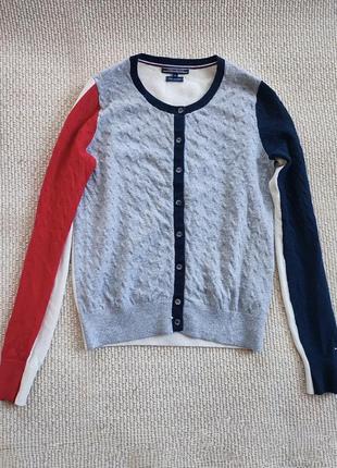 Кашеміровий брендовий кардиган джемпер кофта від tommy hilfiger ,оригінал.