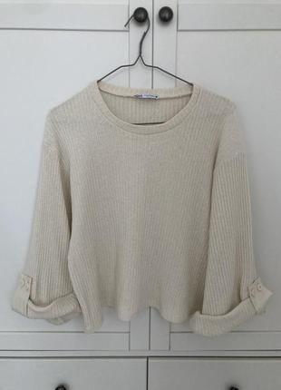 Хлопковый свитер m zara