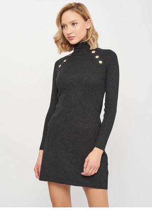 Zara короткое серое платье s xs