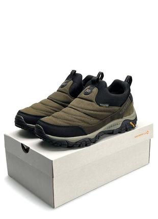 Водонепроницаемые термо ботинки merrell 1trl winter moc 3 khaki