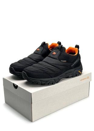 Водонепроницаемые термо ботинки merrell 1trl winter moc 3 black orange