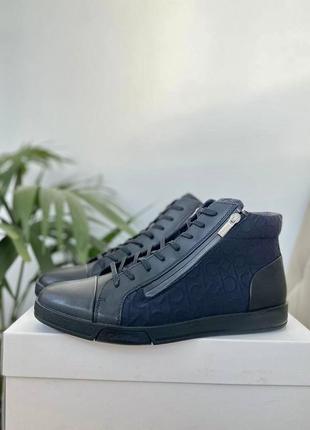 Кеды высокие кожаные оригинал calvin klein berke гг.45