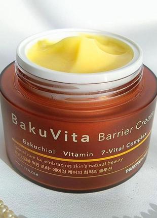 Барьерный крем с бакучиолом и витаминами c и e thank you farmer bakuvita barrier cream (50 мл)