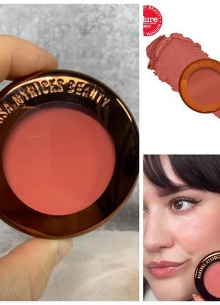 Пудрові рум’яна danessa myricks beauty yummy skin blurring balm powder flushed - matte color for cheek & lip відтінок rose n brunch