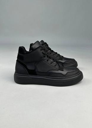 Чоловічі шкіряні черевики (2401-1д) 42 vzutik чорний (2000002531371)