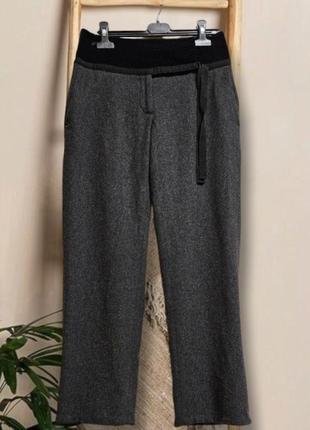 Женские брюки теплые осень-зима укороченные из шерсти max mara