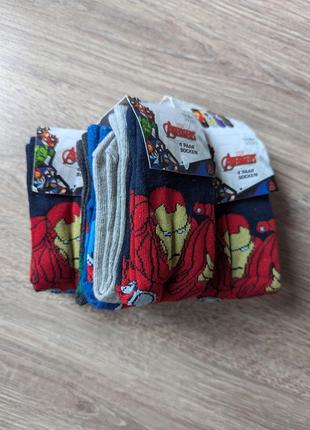 Набір шкарпеток awangers супергерої халк, капітан америка, залізна людина