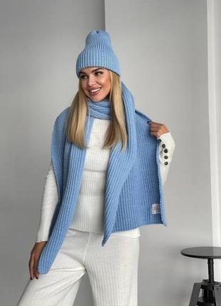 Жіночий шарф, шапка + шарф4 фото