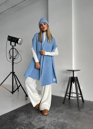 Жіночий шарф, шапка + шарф10 фото