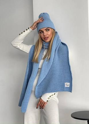 Жіночий шарф, шапка + шарф2 фото