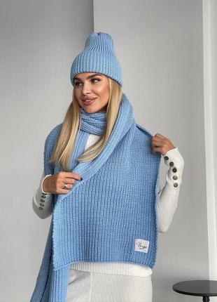 Жіночий шарф, шапка + шарф