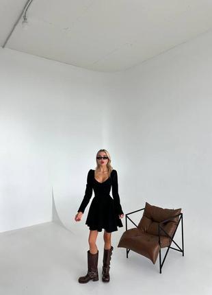 Сукня з імітацією корсету10 фото