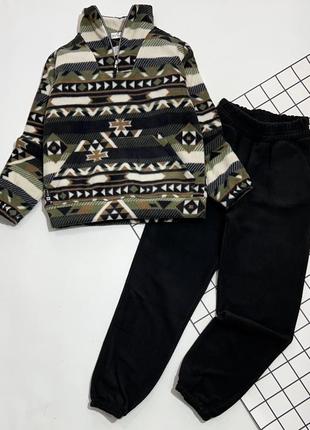 Теплий флісовий термо спортивний костюм