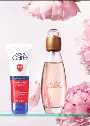 Avon celebre и крем для рук. мини набор avon по суперцене