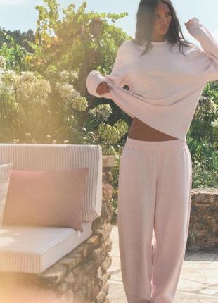 Рожевий плюшевий світшот жіночий zara new