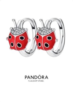 Серьги серебро маленькие оригинальные silver_pandora original ♥️ инкрустация фианитами