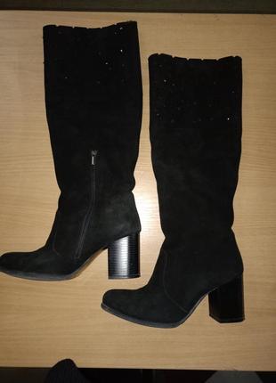 Женские замшевые сапоги демисезонные, 39