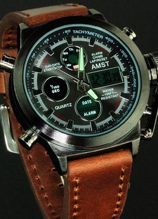 Мужские водостойкие тактические часы amst mountain