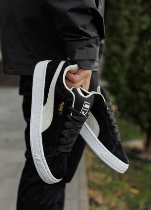 Мужские кроссовки puma suede xl black white