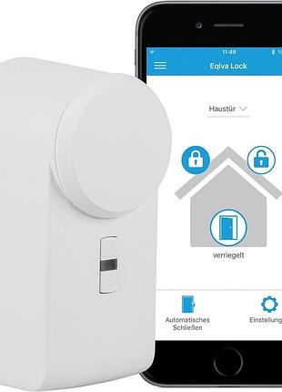 Eqiva bluetooth smart дверной замок, белый, 142950a0, 5,6 x 5,2 x 11,4 см