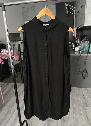 Удлиненная рубашка большого размера papaya