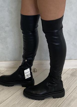 Сапоги, ботфорти zara