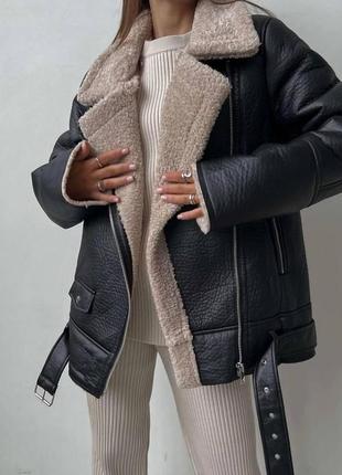 Дубленка в стиле stradivarius