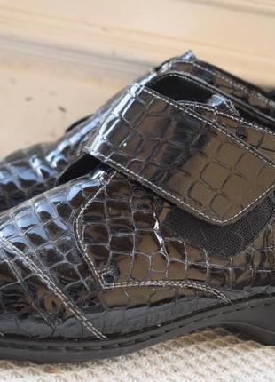 Кожаные зимние ботинки ботильоны полуботинки на липучке rieker antistress р. 41 26.5 см