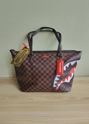 Женская сумка сумочка шоппер sprayground shark in paris vs florence tote limited edition 910t3583nsz2 фото