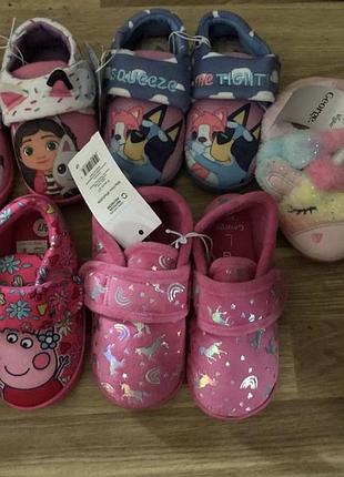 Нові капці george в садочок дівчинка frozen новые тапочки