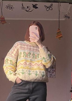 🧺 винтажный свитер pull & bear.