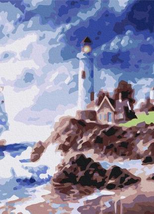 Картина за номерами 30х40 на дерев'яному підрамнику "маяк на острові" rbs22601
